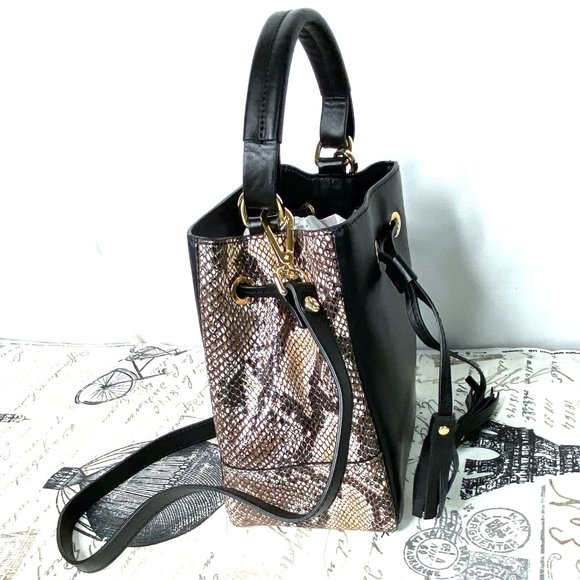 NWOT SARA BURGLAR Ariel Drawstrings Bucket Bag - Picture 2 of 4